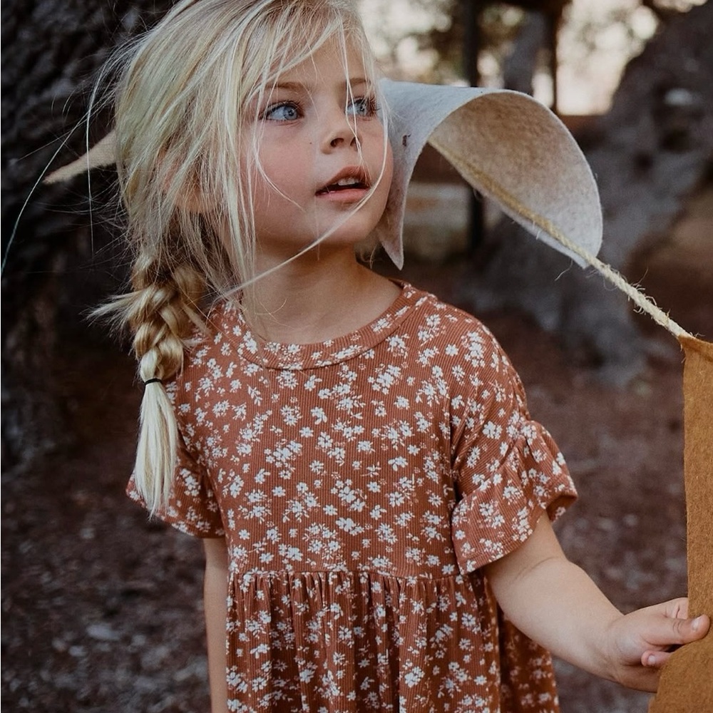 Rosewood the label Floral Brown Kids Casual Dress 5